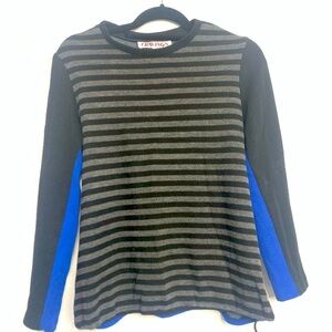 Cravings MATERNITY striped & colorblock BLOUSE POP OVER. Adjustable size m
